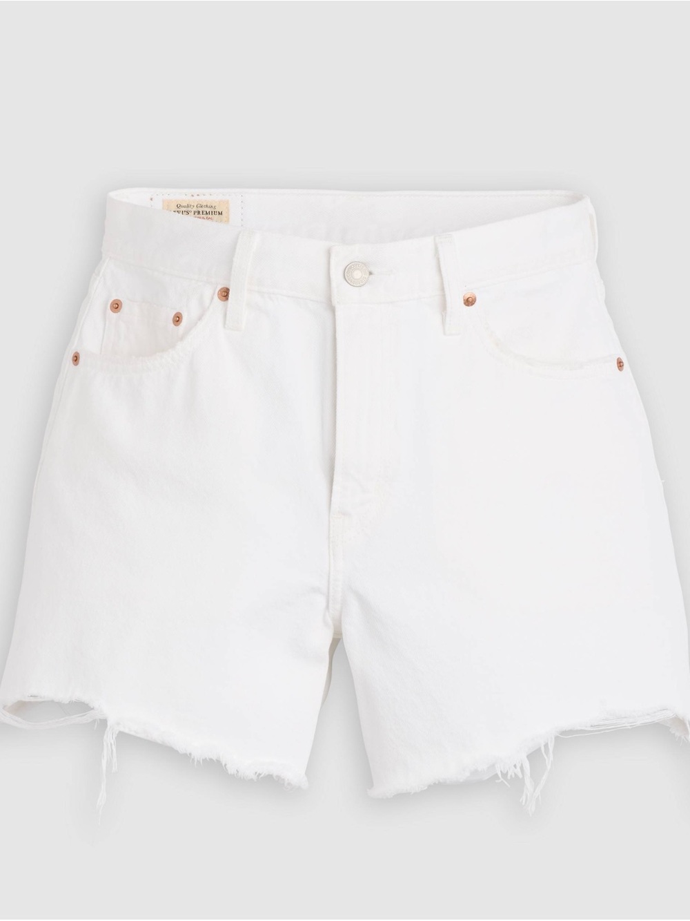 White Women's Levi Ribcage Demin Shorts